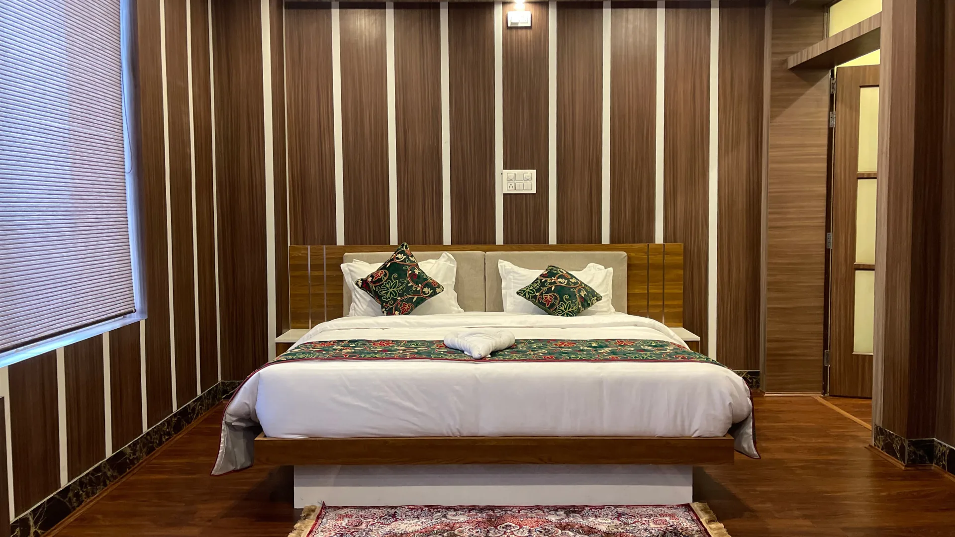 Comfort king bedroom with premium bedding at Lake Loft